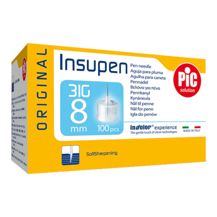 PiC Igle za inzulin Insupen G31 8mm 100x