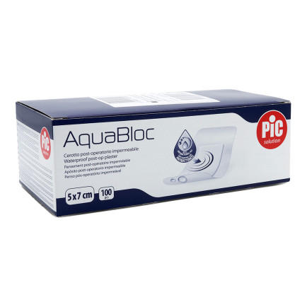 PiC Antibakterijski pooperativni obliž AquaBloc 5 x 7 cm 100x