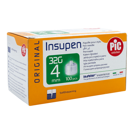 PiC Igle za inzulin Insupen G32 4mm 100x