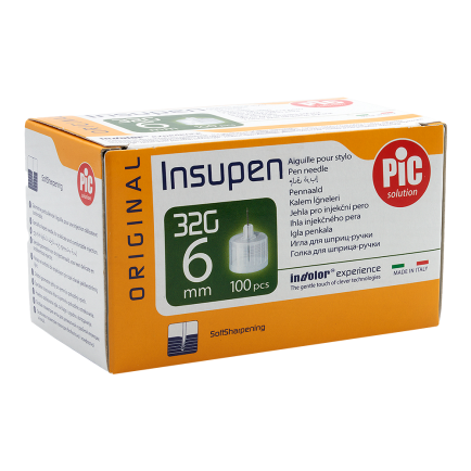 PiC Igle za inzulin Insupen G32 6mm 100x