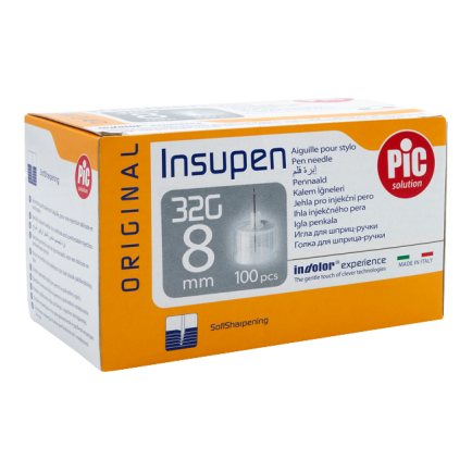 PiC Igle za inzulin Insupen G32 8mm 100x