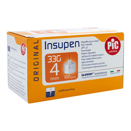 PiC Igle za inzulin Insupen G33 4mm 100x