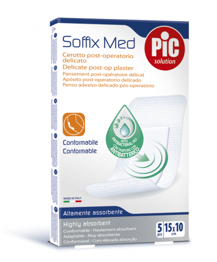 PiC Antibakterijski pooperativni obliž Soffix Med 10 x 15 cm 5x