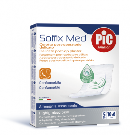 PiC Antibakterijski pooperativni obliž Soffix Med 10 x 6 cm 5x
