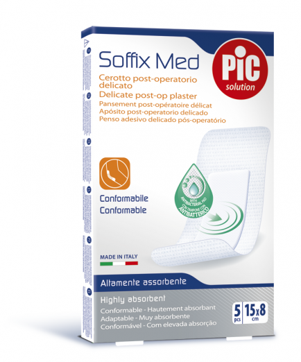 PiC Antibakterijski pooperativni obliž Soffix Med 15 x 8 cm 5x