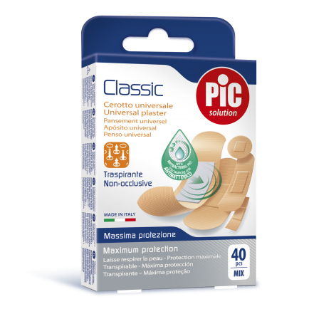 PiC Antibakterijski obliž Classic Mix 40x