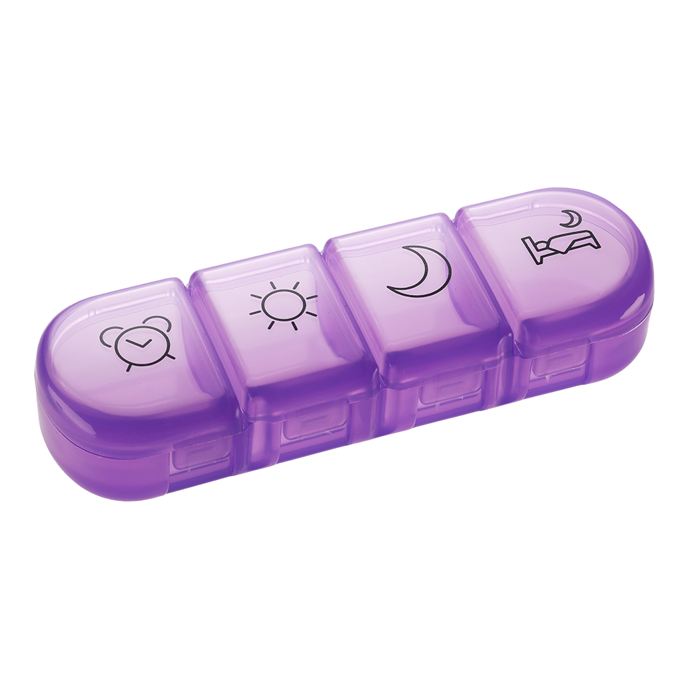 Mediblink Dnevna posodica za tablete Stela mini vijolična 4x/dan M019