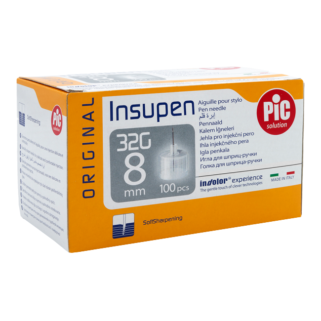 PiC Igle za inzulin Insupen G32 8mm 100x