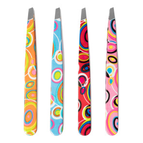 Nippes Pinceta s poševno konico, nerjaveče jeklo, pisana 9,5 cm 327E - različne barve